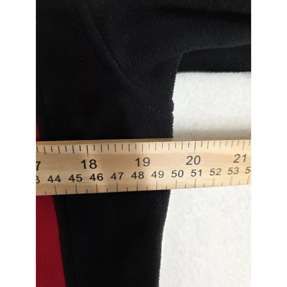 The North Face Jacket Mens Small Red‎ Black Fleece Full Zip Outdoor Hiking